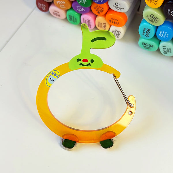 Acrylic Carabiner Hook Keychain – 3" Double-Sided