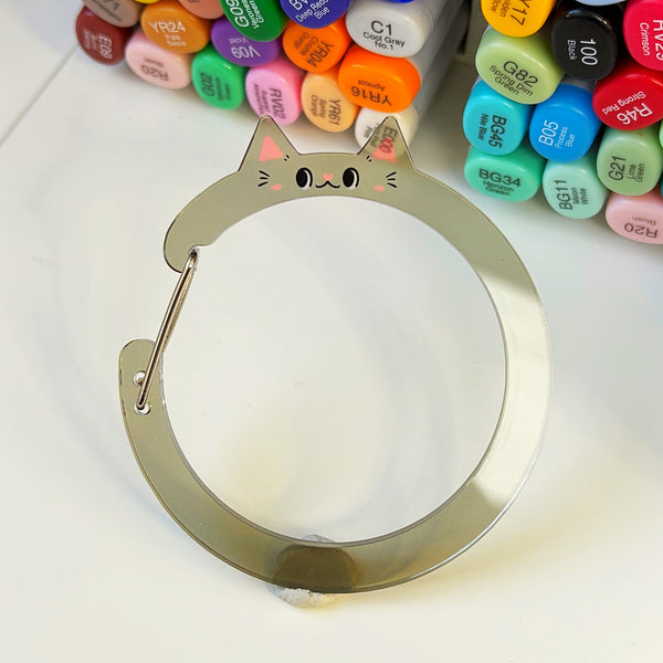 Acrylic Carabiner Hook Keychain – 3" Double-Sided