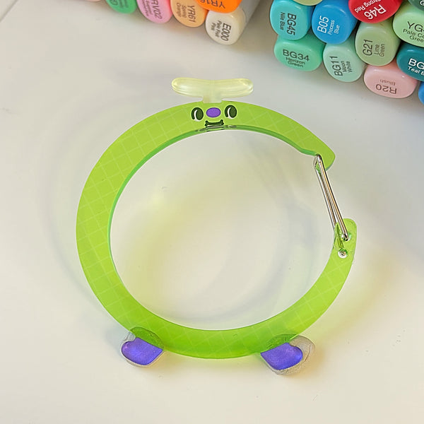 Acrylic Carabiner Hook Keychain – 3" Double-Sided