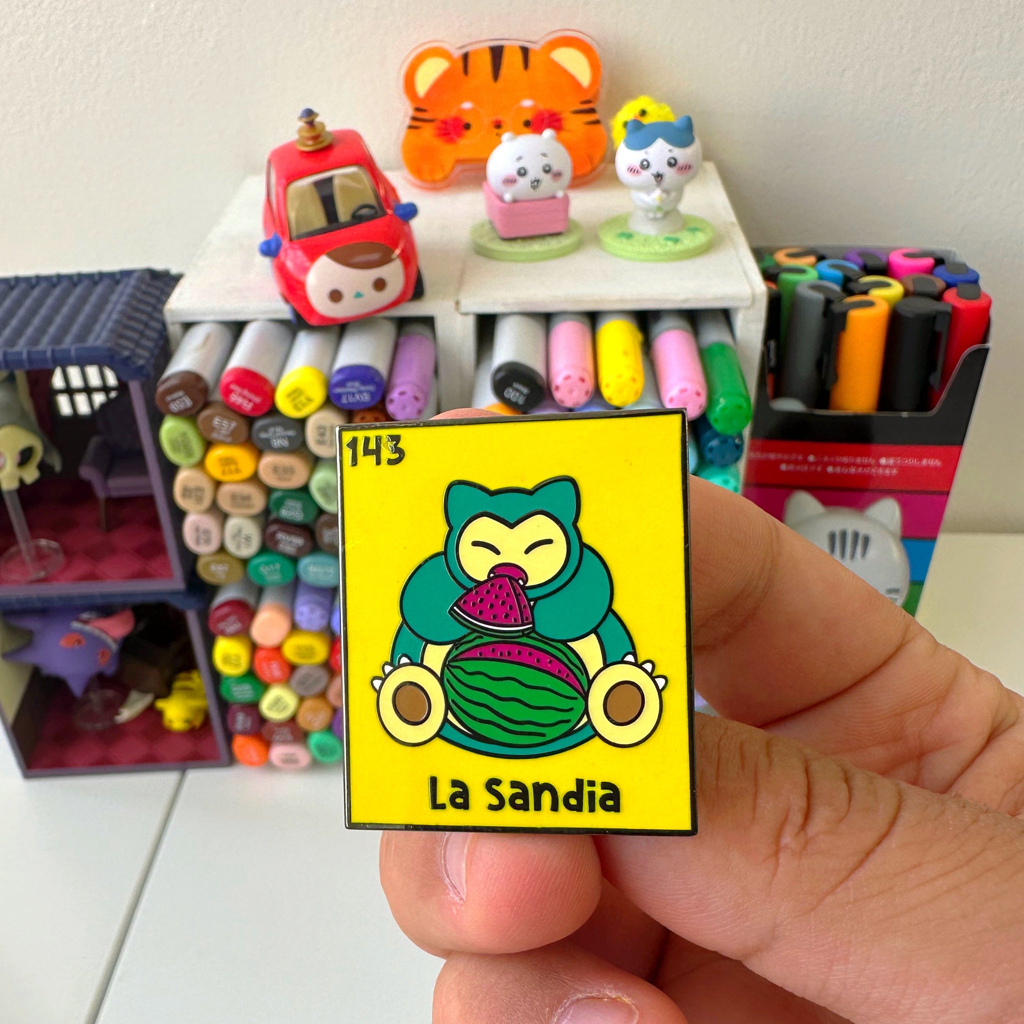 Loteria La Sandia Snorlax Pin